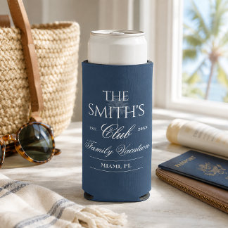 Family Reunion Can Cooler, Custom vacation Seltzer Can Cooler