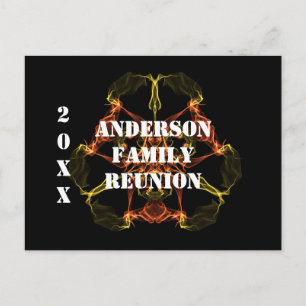 Family Reunion Celestial Abstract Announcement Postcard