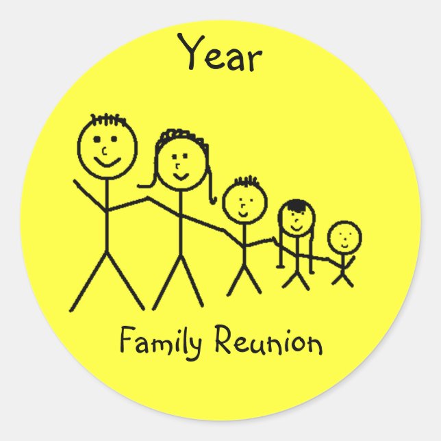 Family Reunion Classic Round Sticker (Front)