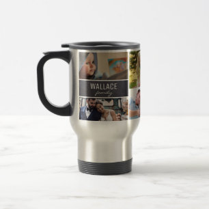 Family Reunion Collage Photos with name and Year Travel Mug