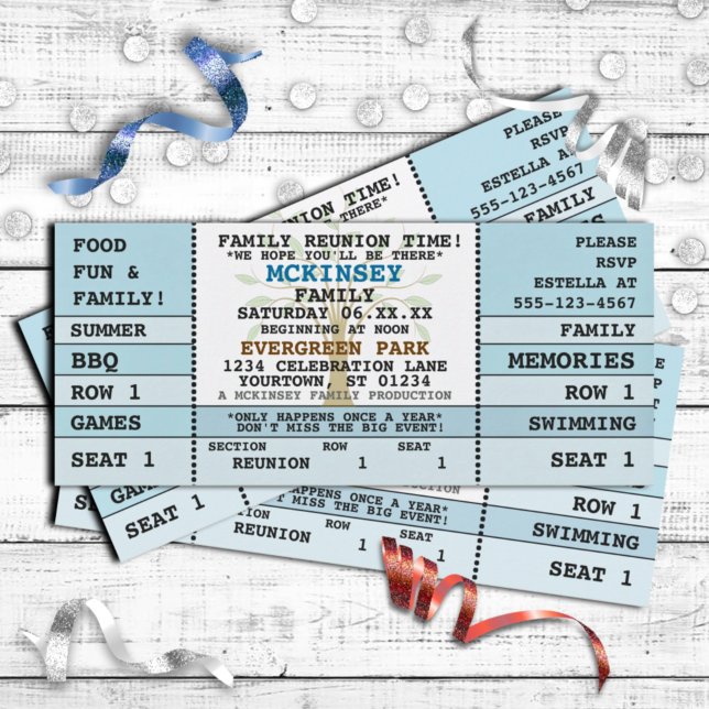 Family Reunion Concert Ticket Invitation (Creator Uploaded)