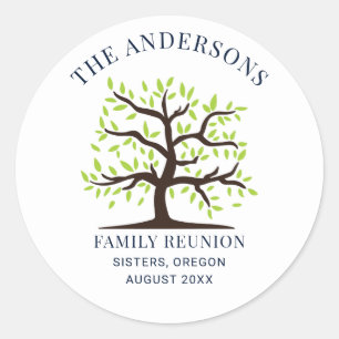Family Reunion Cousins Annual Meetup Custom Classic Round Sticker