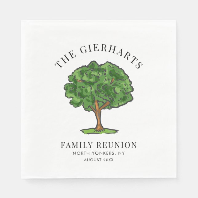 Family Reunion Cousins Annual Party Paper Napkin (Front)