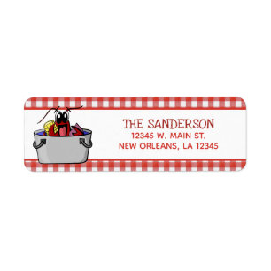 Family Reunion Crawfish Boil Return Address Label