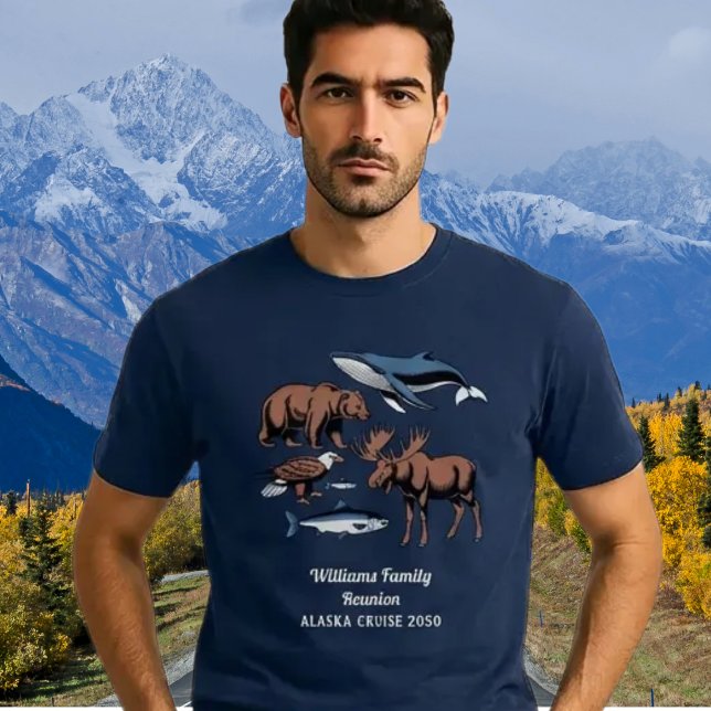 Family Reunion Cruise Alaska Adventure T-Shirt (Alaska Wildlife Summer Vacation. Perfect for cruise trips, reunions or just for fun. )