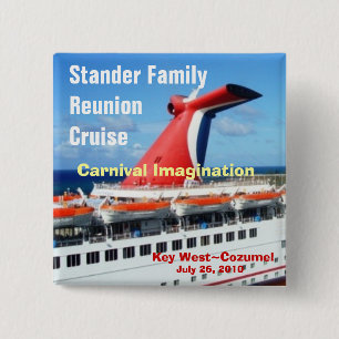 Family Reunion Cruise Badge-C3 15 Cm Square Badge