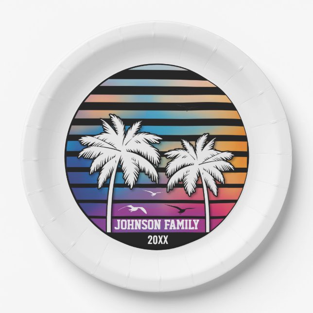 Family Reunion Custom Cruise Vacation Paper Plate (Front)