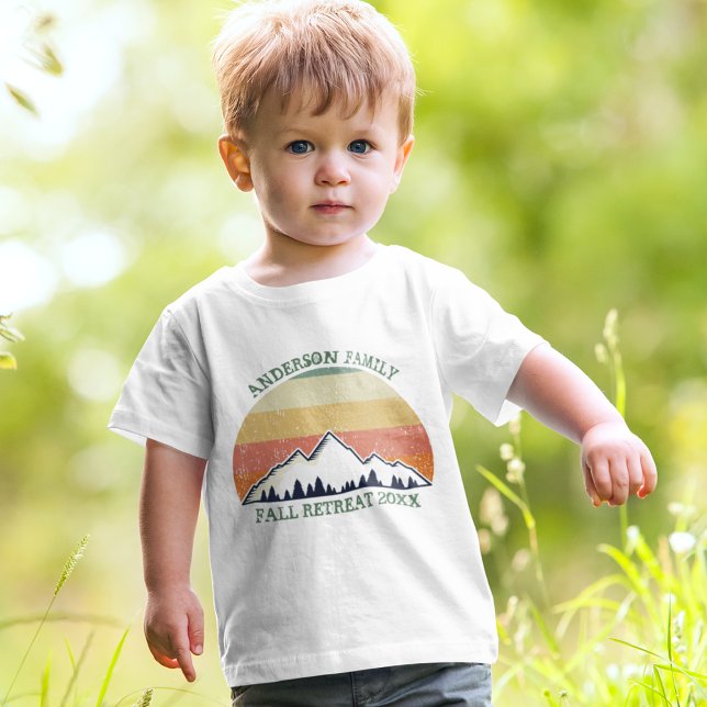Family Reunion Custom Fall Retreat Cool Sunset Toddler T-Shirt (Creator Uploaded)