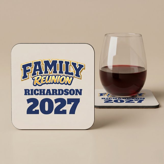 Family Reunion Custom Name Year Coaster (Creator Uploaded)