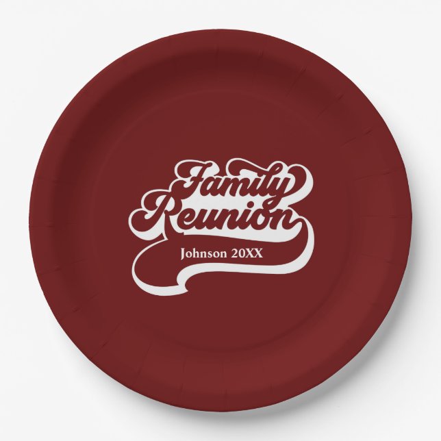 Family Reunion Custom Paper Plate (Front)
