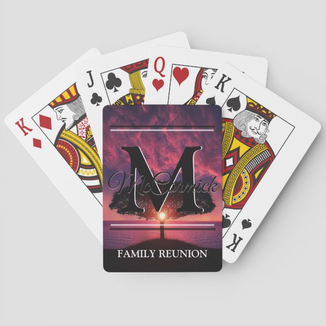 Family Reunion Custom Personalised Playing Cards (Back)