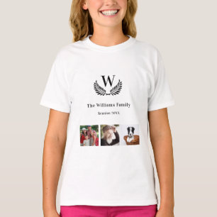 Family reunion custom photo collage monogram T-Shirt