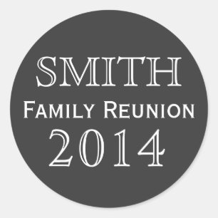 Family Reunion Custom Text Classic Round Sticker