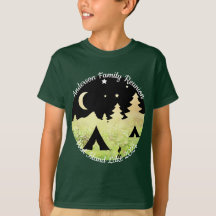 Family reunion customisable camping scene T-Shirt