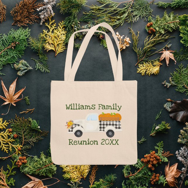 Family Reunion Cute Farm Truck Customized Tote Bag (Creator Uploaded)