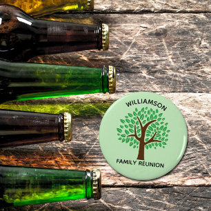 Family Reunion Cute Green Tree Custom Keepsake Bottle Opener