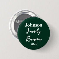 Family Reunion Dark Green White Name Year Template
