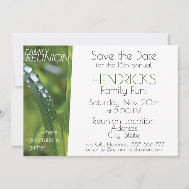Family reunion design. invitation (Front)