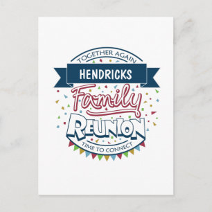 Family reunion design postcard