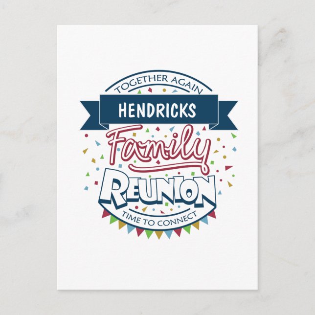 Family reunion design postcard (Front)