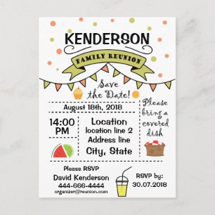 Family Reunion design Postcard