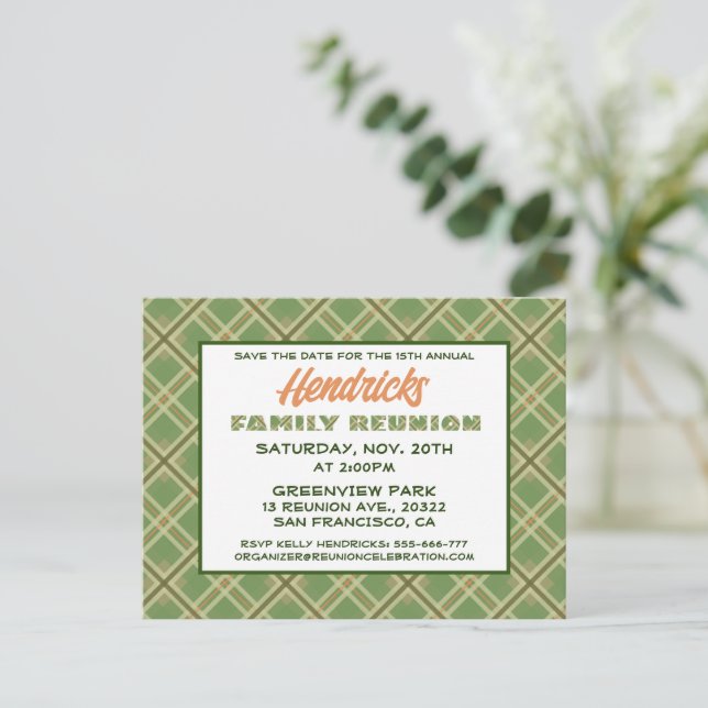 Family Reunion design Postcard (Standing Front)