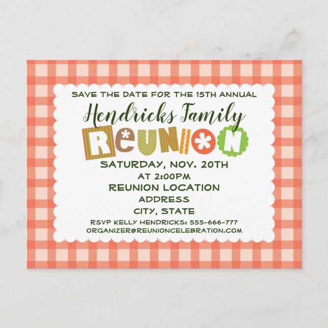 Family Reunion design Postcard (Front)