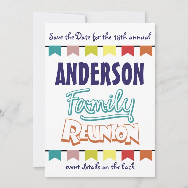 Family Reunion design Save The Date (Front)