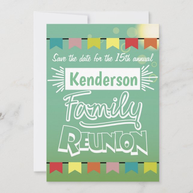 Family reunion design save the date (Front)