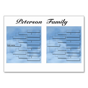 Family Reunion Dinner Table Card