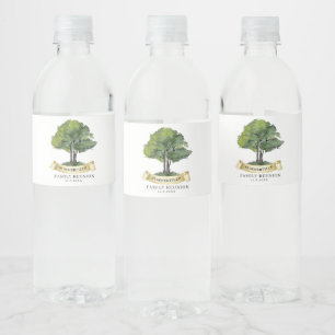 Family Reunion Elegant Custom Water Bottle Label