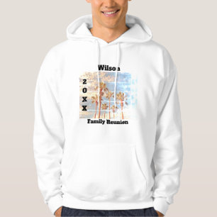 Family Reunion Faded Photo Vintage Palms Keepsake Hoodie