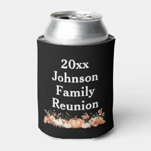 Family Reunion Fall Autumn Thanksgiving Invitation Can Cooler