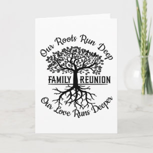 Family Reunion Family Tree Heart Roots Card