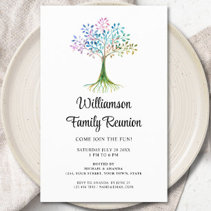 Family Reunion Family Tree Invitation Flyer