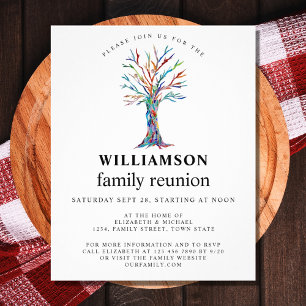 Family Reunion Family Tree Invitation Flyer
