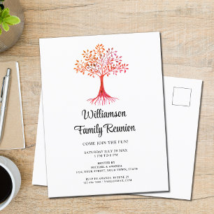 Family Reunion Family Tree Invitation Postcard