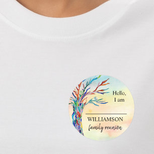 Family Reunion Family Tree Name  Classic Round Sti Sticker