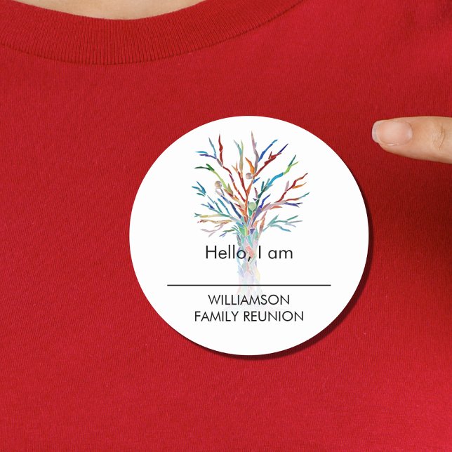 Family Reunion Family Tree Name Tag (Creator Uploaded)