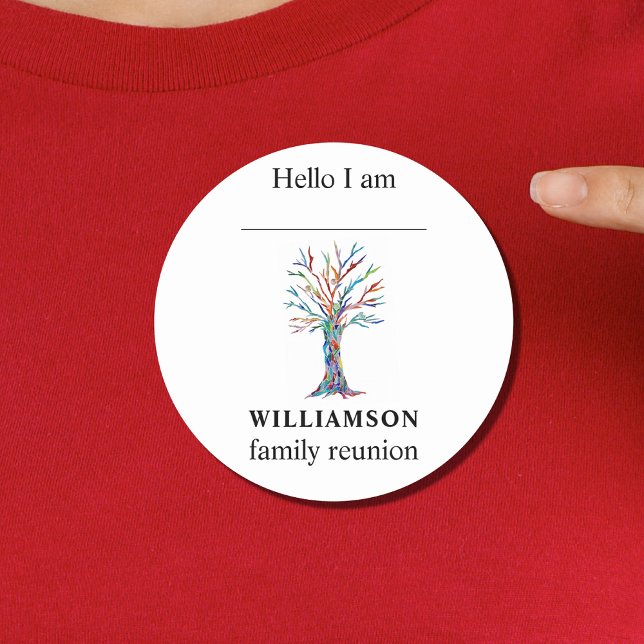 Family Reunion Family Tree Name Tag (Creator Uploaded)