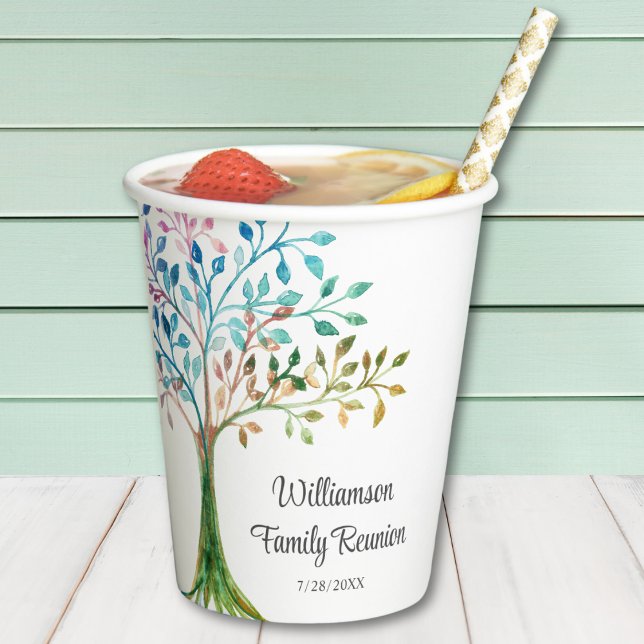Family Reunion Family Tree Personalised Paper Cups (Creator Uploaded)