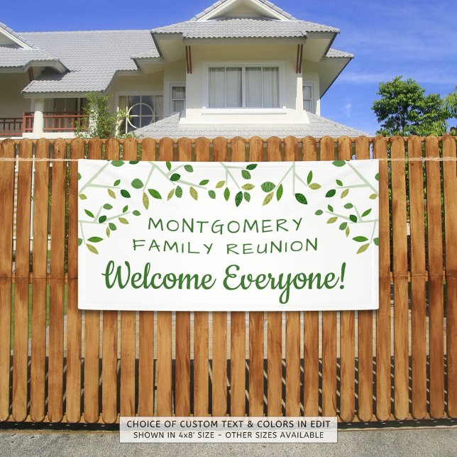 Family Reunion Family Tree Personalised Welcome Banner (Creator Uploaded)
