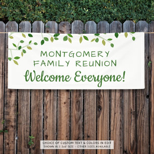 Family Reunion Family Tree Personalised Welcome Banner