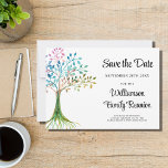 Family Reunion Family Tree Save The Date Invitation<br><div class="desc">Send a Save the Date for the upcoming family reunion with this unique announcement card. It features a watercolor family tree and stylish typography. Easily customisable. Use the Design Tool to change the text size, style, or colour. As we create our artwork you won't find this exact image from other...</div>