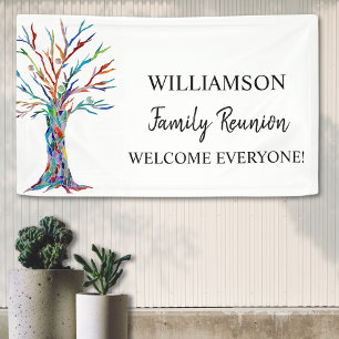 Family Reunion Family Tree Welcome Banner