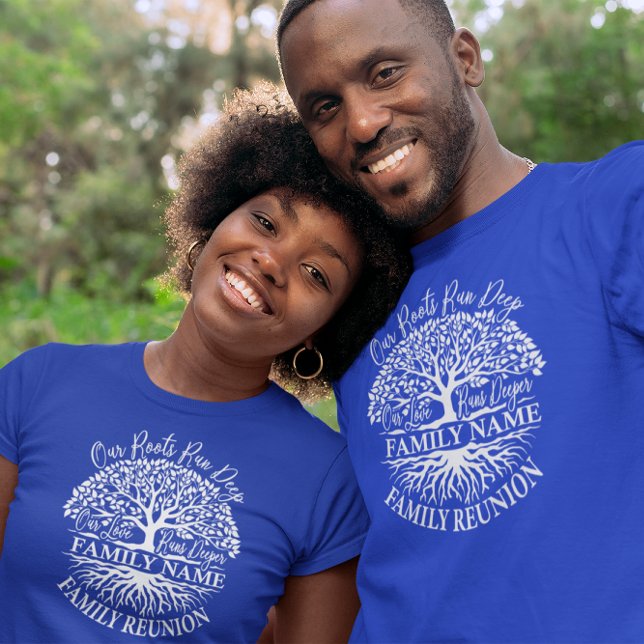 Family Reunion Family Tree White Text T-Shirt (Creator Uploaded)