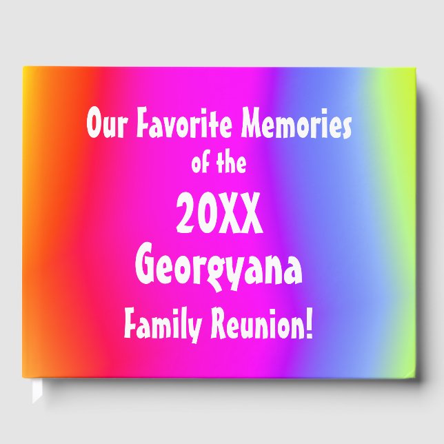 Family Reunion Favourite Memories Guest Book (Front)