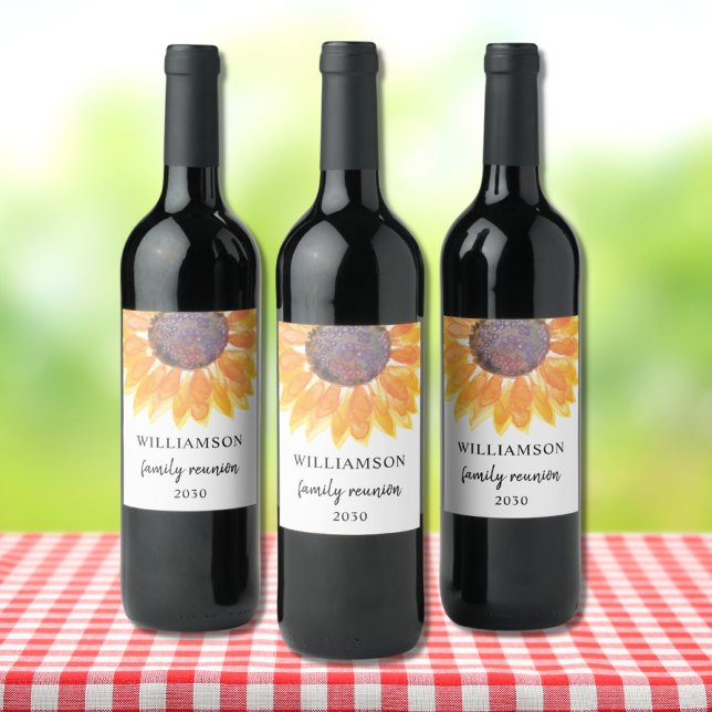 Family Reunion Floral Wine Label (Creator Uploaded)