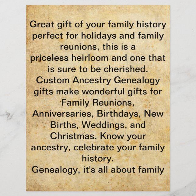 Family Reunion Flyer (Front)