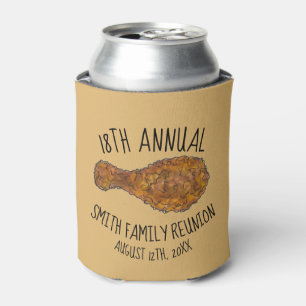Family Reunion Fried Chicken Leg Drumstick Favour Can Cooler